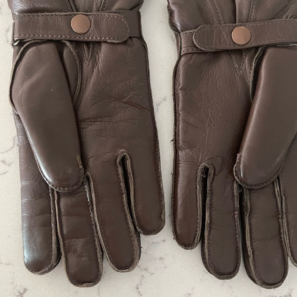Lauer Dark Brown Leather Gloves